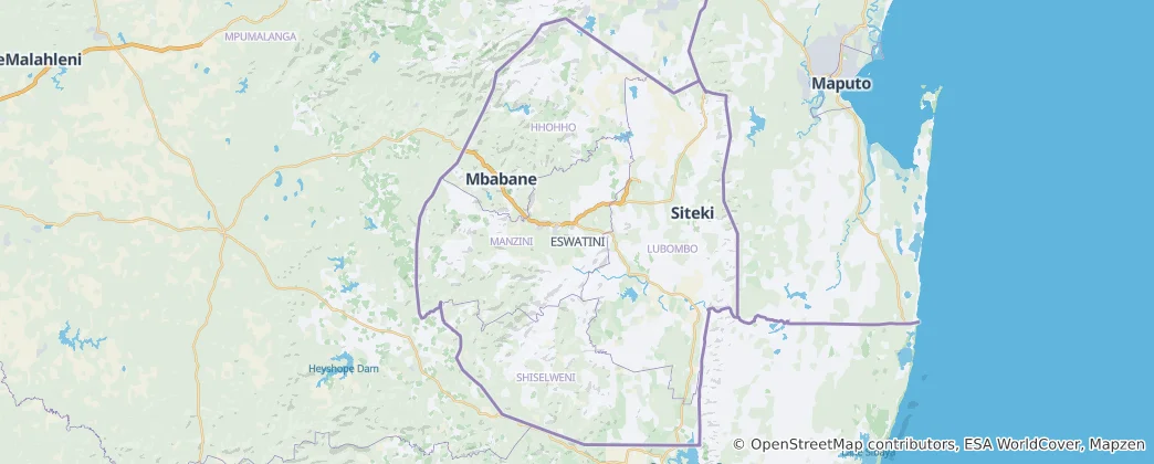 Map of Eswatini