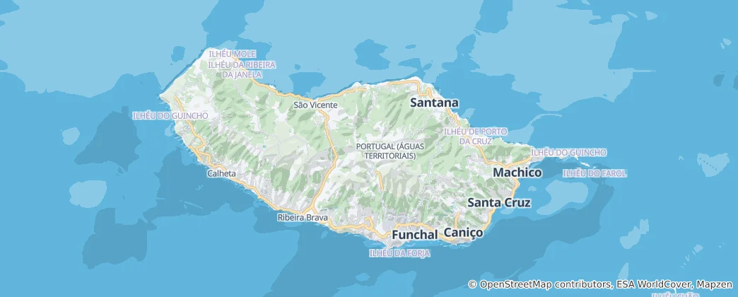 Mapa Wyspa Madera
