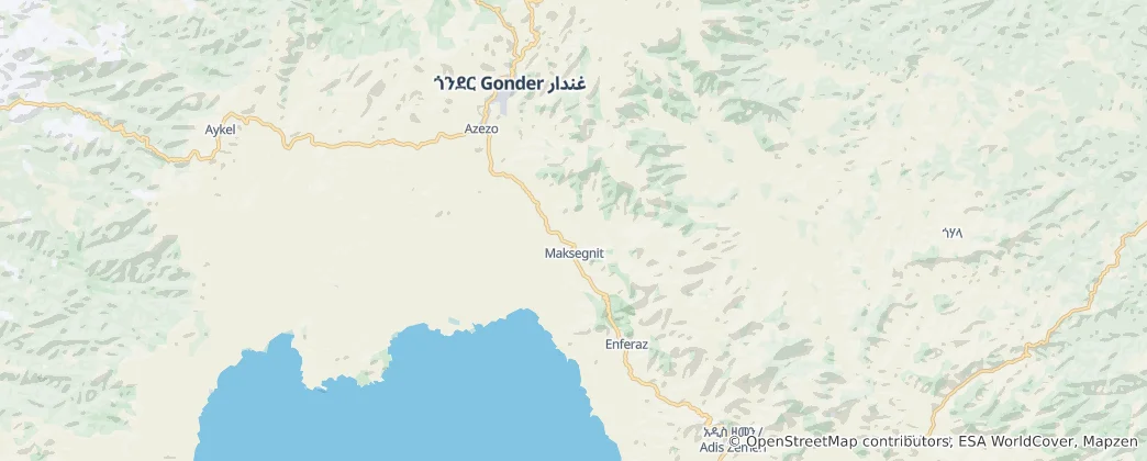 Mapa Gonder Zuria