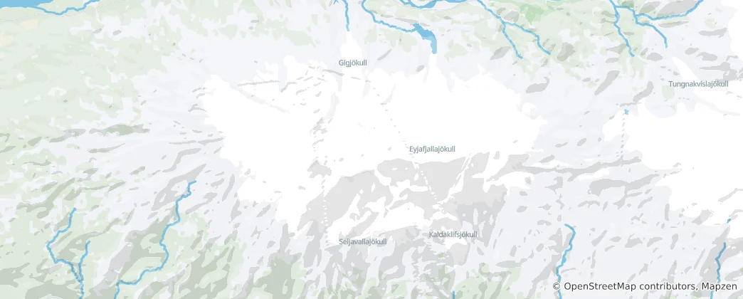 Карта Эйяфьядлайёкюдль