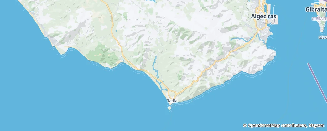 Mapa Parque Natural del Estrecho