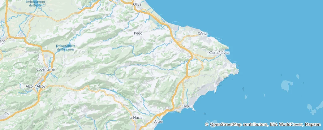 Mapa la Marina Alta