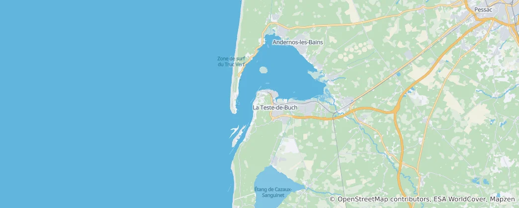 Mapa Parc naturel marin du Bassin d’Arcachon