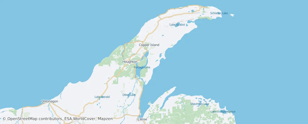 Keweenaw Peninsula — mapa