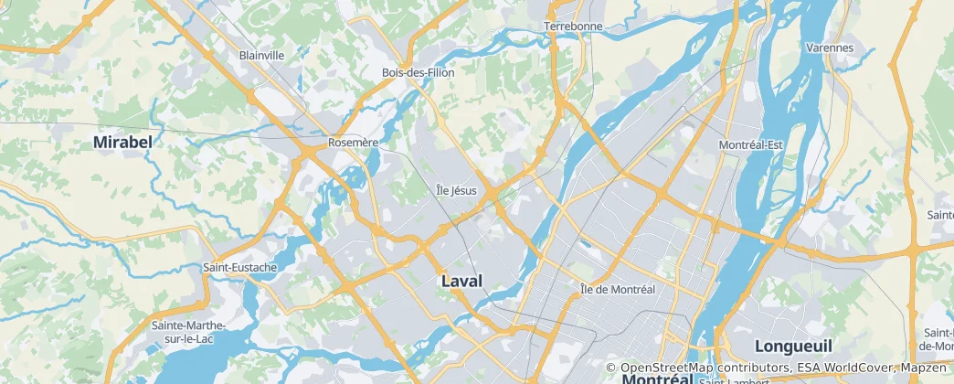 Karte von Laval (administrative region)