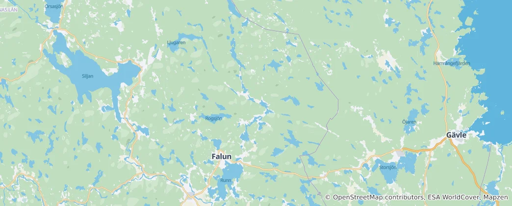 Mapa Falun