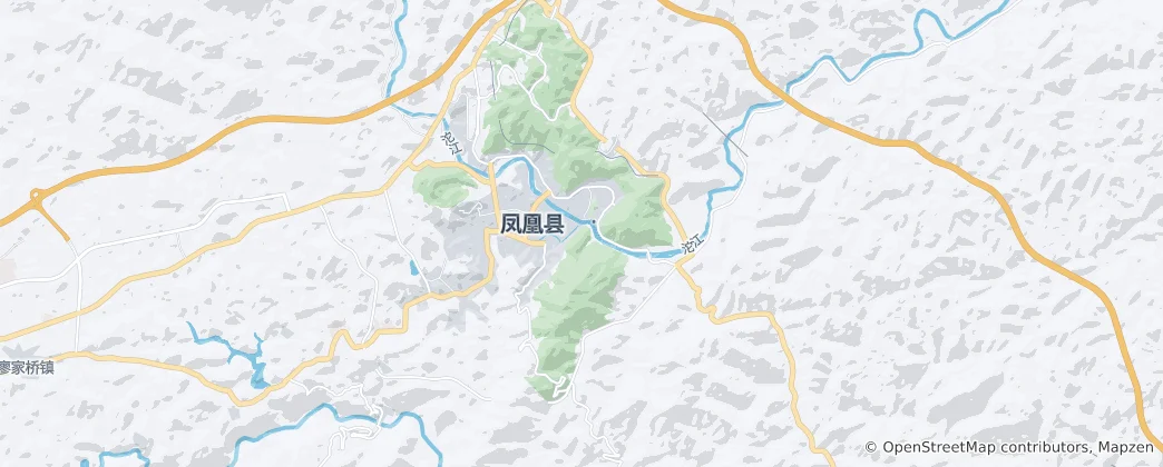 Mappa di Contea di Fenghuang