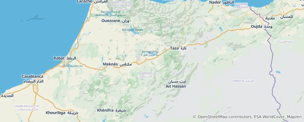 Map of Fes-Meknes Region