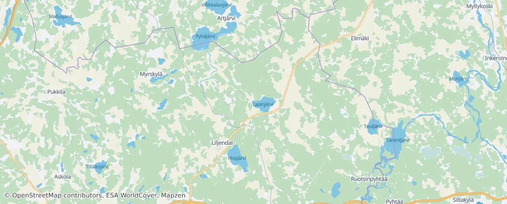 拉平耶爾維 — 地图