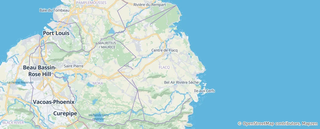 Map of Flacq District