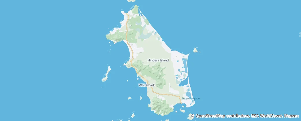 Map of Flinders Island
