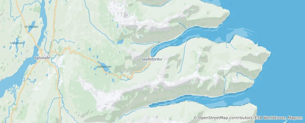 Mapa Fljótsdalshérað