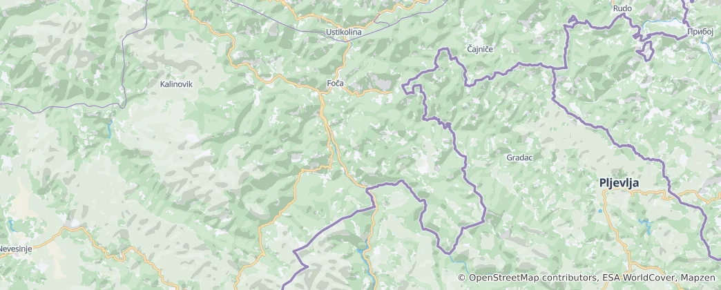 Mapa Obec Foča
