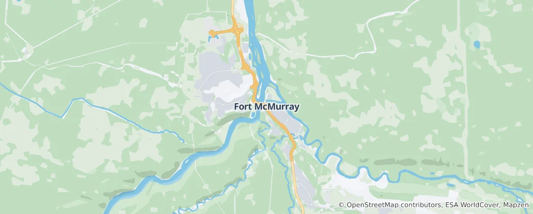 Mapa Fort McMurray