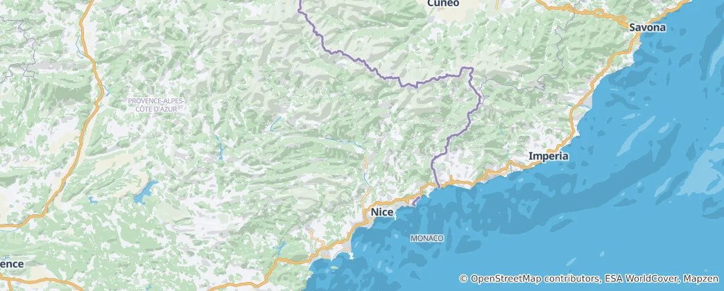Karte von Département Alpes-Maritimes