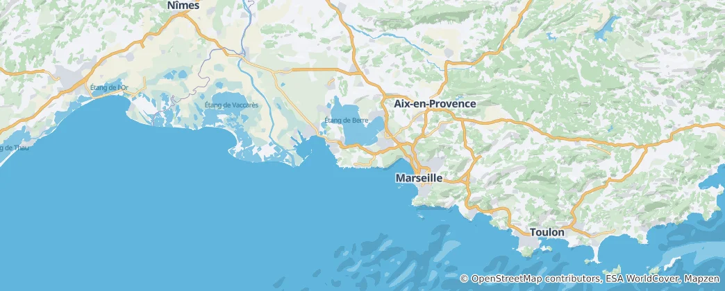 Karte von Département Bouches-du-Rhône