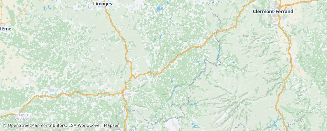 Map of Corrèze