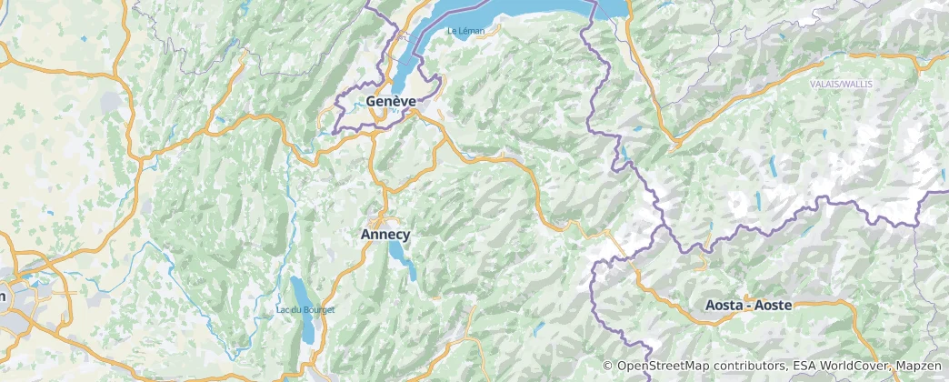 Mappa di Alta Savoia