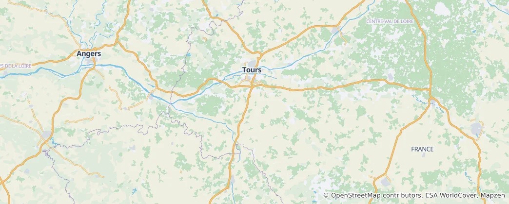 Mapa De Indre y Loira