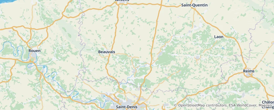 Mapa de Oise