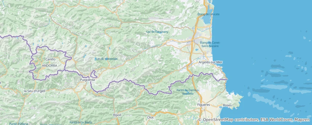 Karte von Département Pyrénées-Orientales