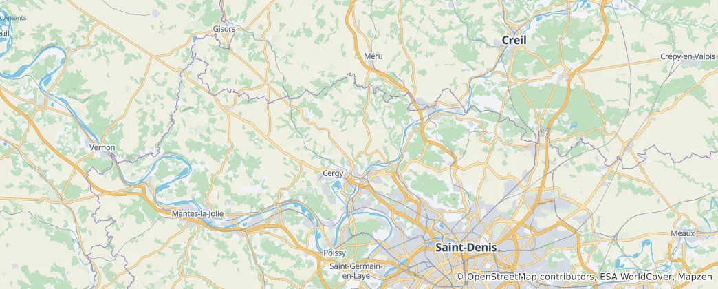 Mapa de Val-d'Oise
