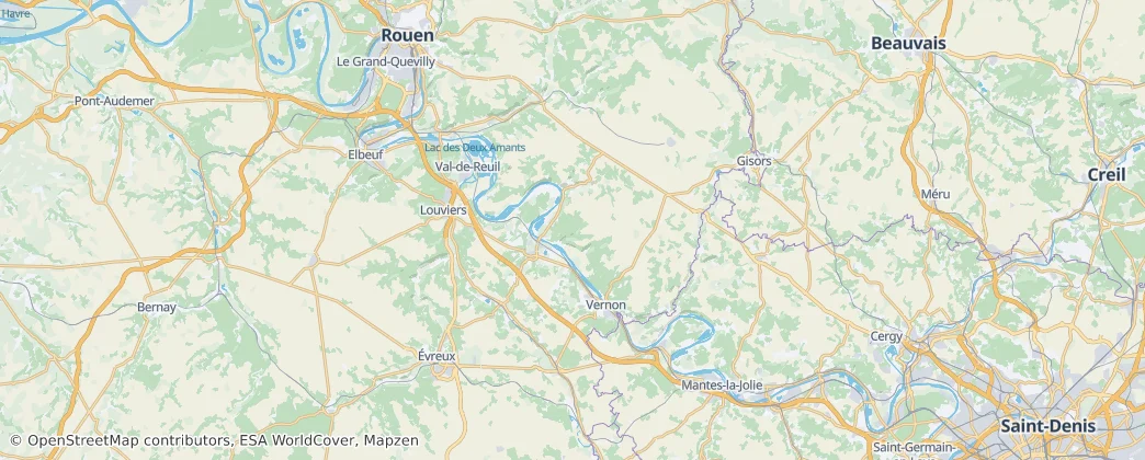 arrondissement Les Andelys — Kaart