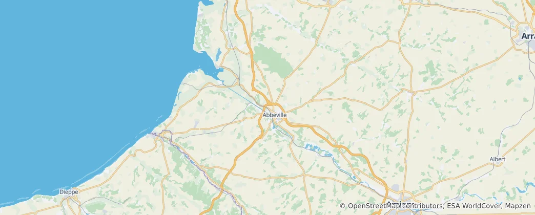 Mapa Okręg Abbeville