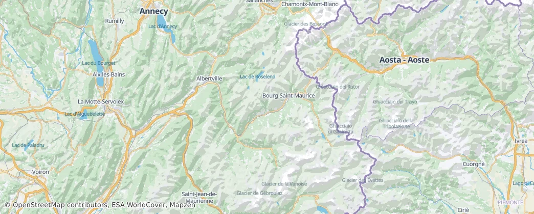 Carte de arrondissement d'Albertville