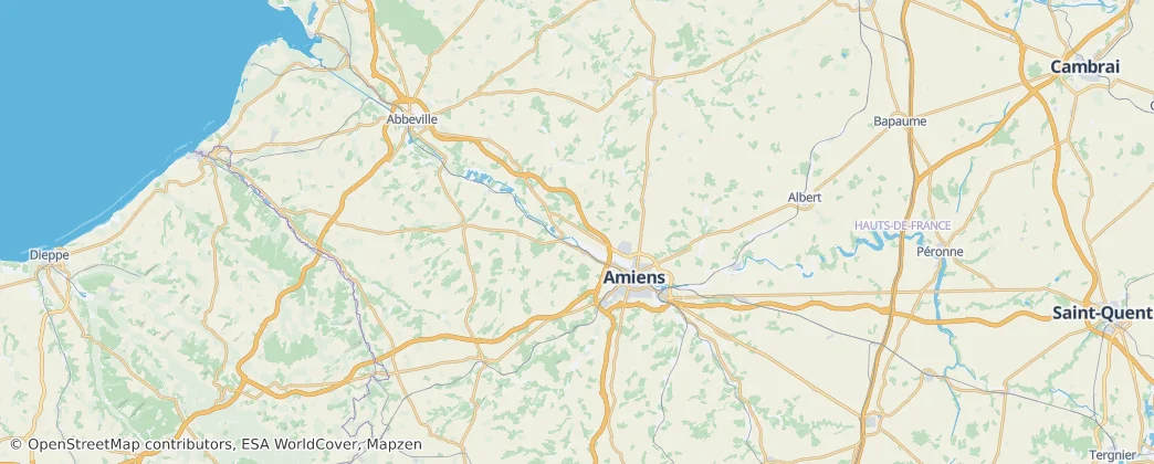 Okręg Amiens — mapa