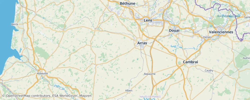 Arrondissement Arras — mapa