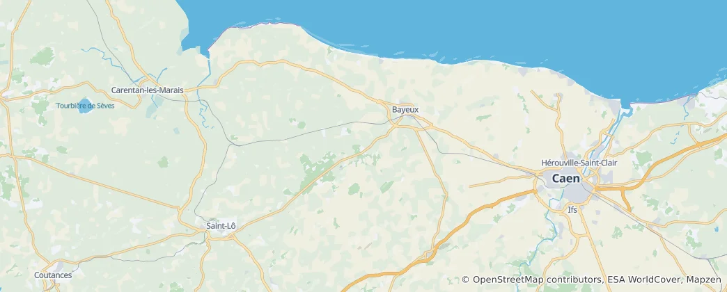 arrondissement of Bayeux 지도