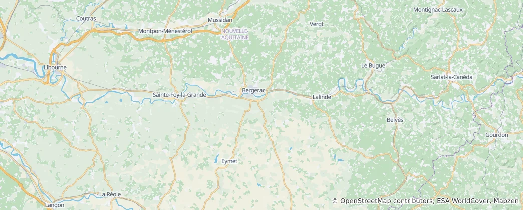 Mapa Arrondissement Bergerac