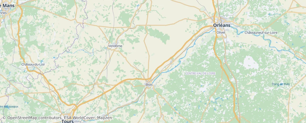 arrondissement Blois — Kaart