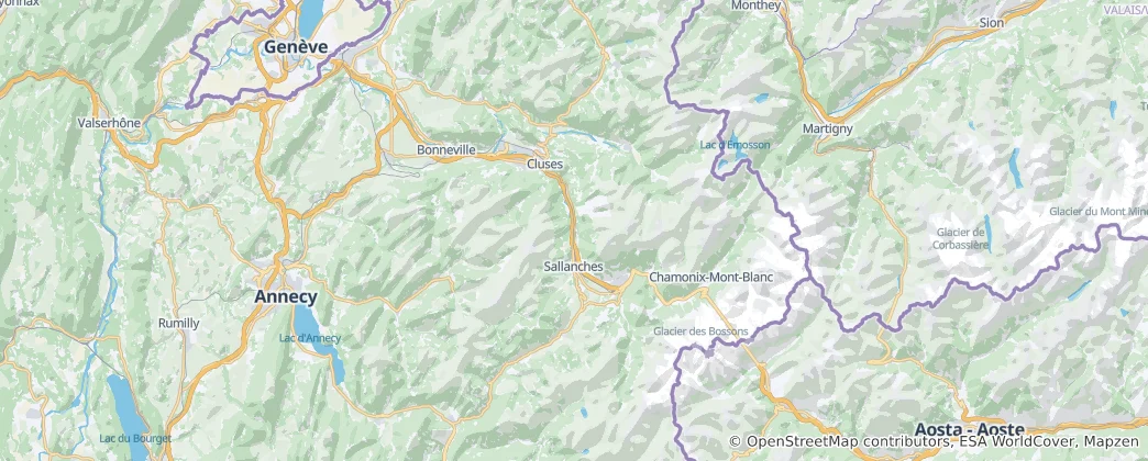 Mapa Arrondissement Bonneville