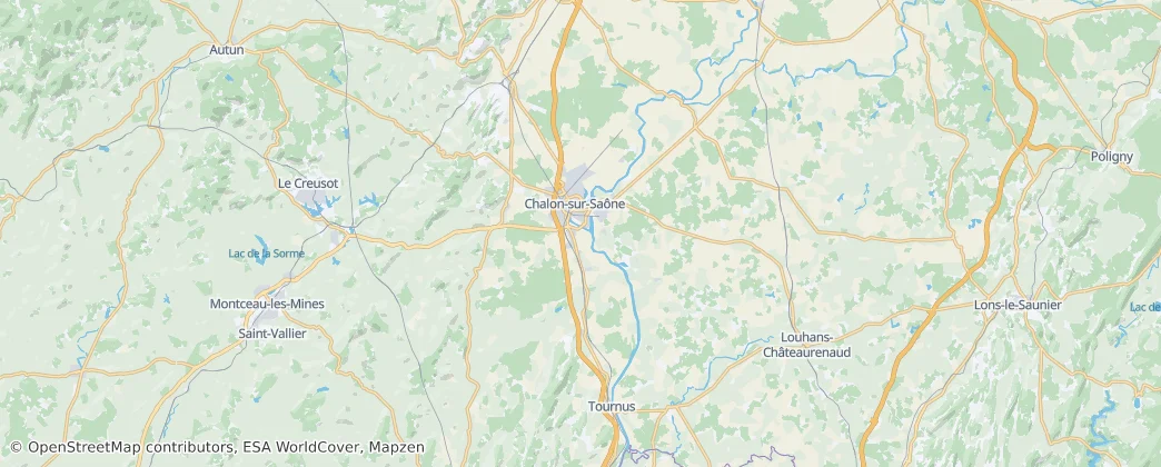 arrondissement of Chalon-sur-Saône — Mapa