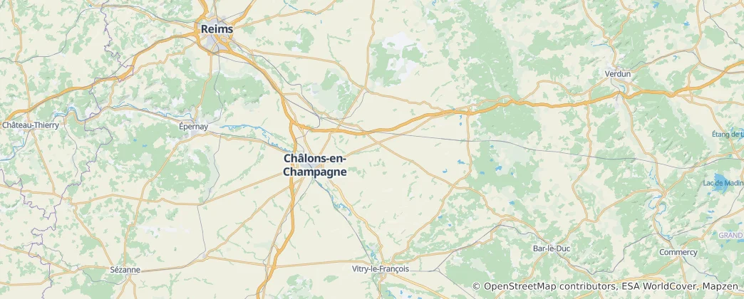 Mappa di arrondissement di Châlons-en-Champagne