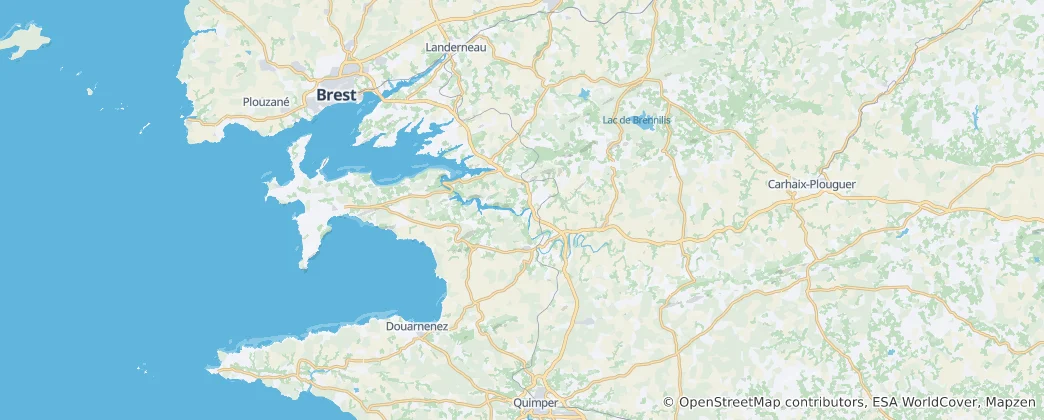 Mappa di arrondissement di Châteaulin