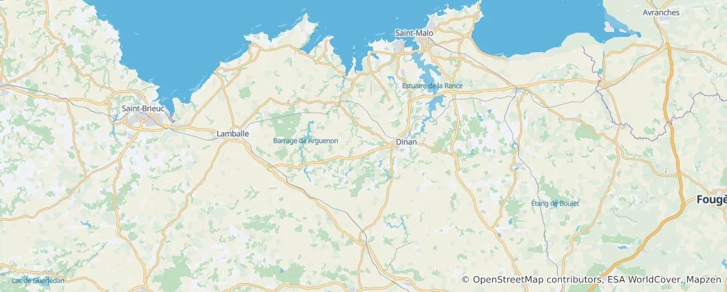 Karte von Arrondissement Dinan