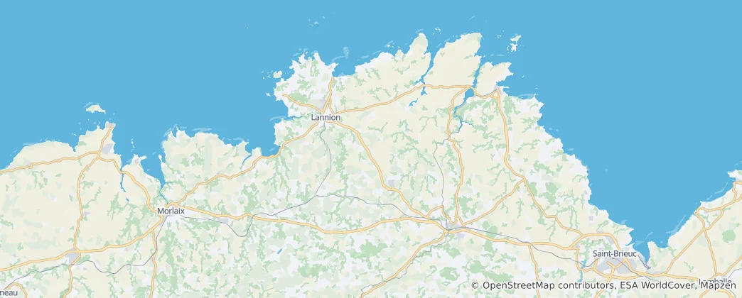 Mappa di arrondissement di Lannion