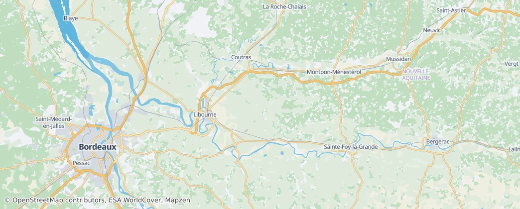 arrondissement of Libourne — mapa