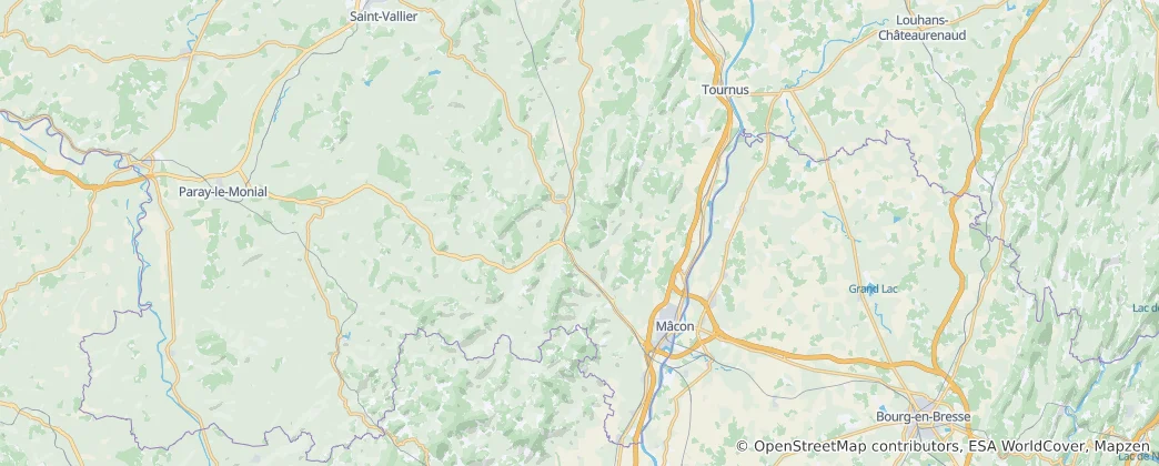 arrondissement of Mâcon 지도