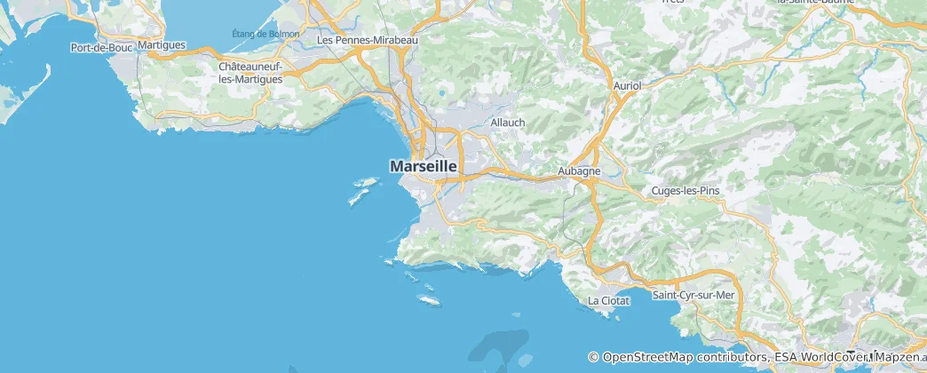 Karte von Arrondissement Marseille