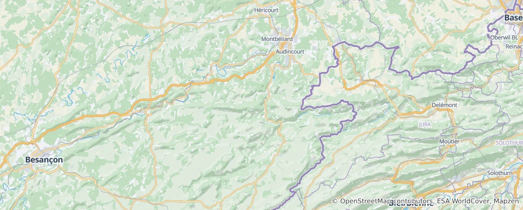 Karte von Arrondissement Montbéliard