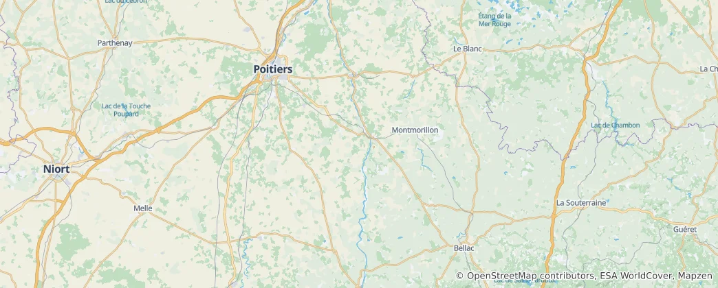 Map of arrondissement of Montmorillon