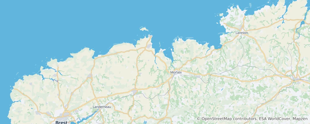 Karte von Arrondissement Morlaix