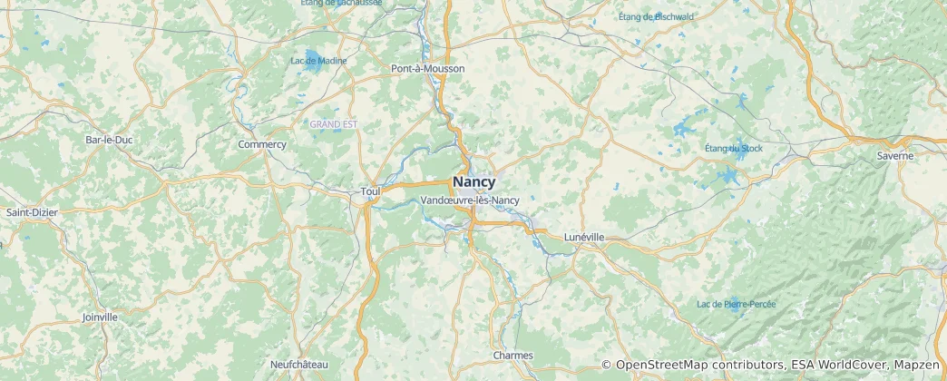 Mapa Okręg Nancy