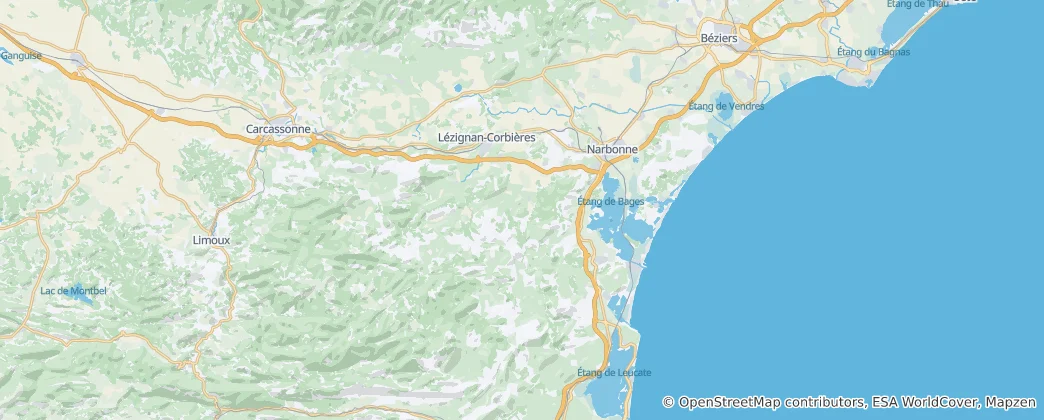 Map of arrondissement of Narbonne
