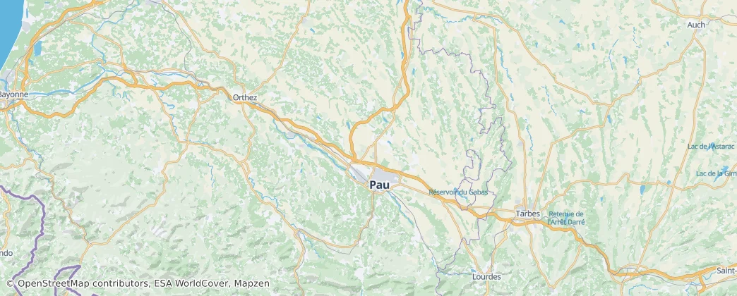 Arrondissement Pau – Mapa
