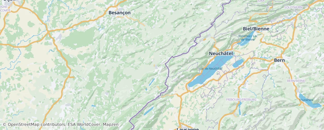 Mapa De Distrito de Pontarlier